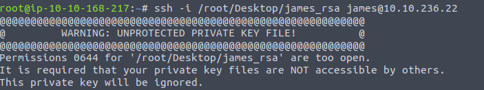 Unprotected private key file