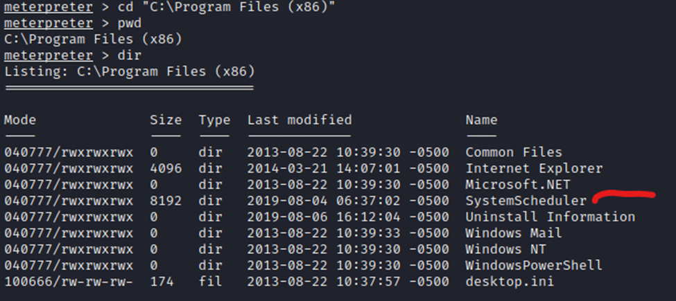 SystemScheduler folder