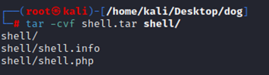 tar the file